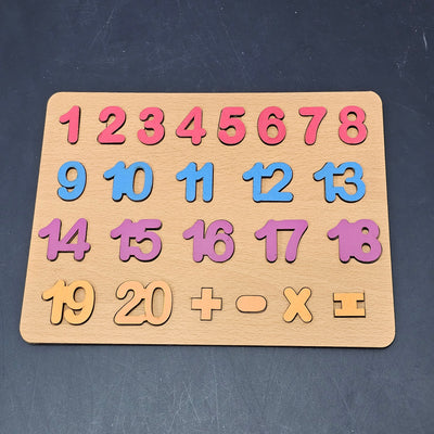 Tabla de conteo de madera – Juguete de aprendizaje de matemáticas Montessori | Bacha Toys