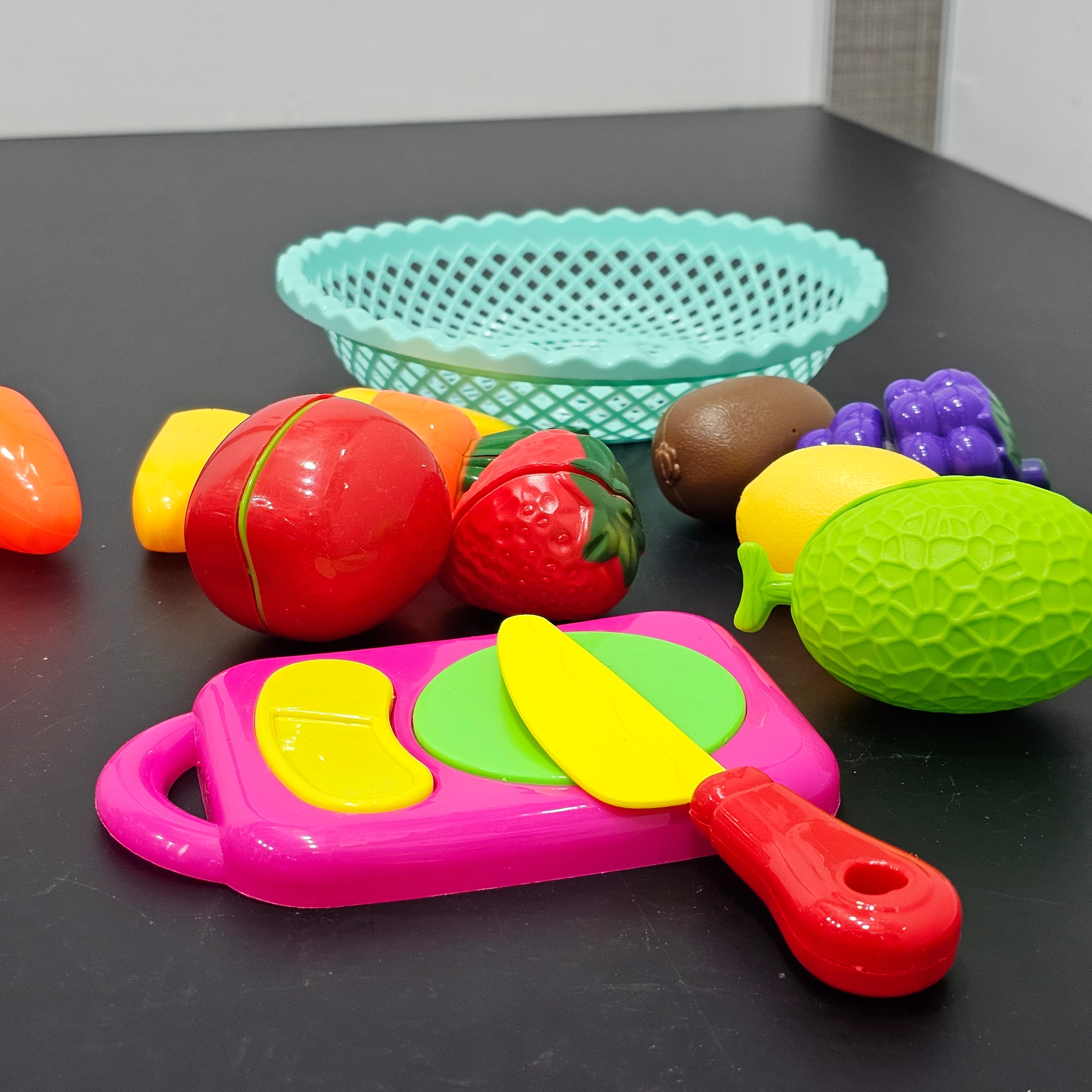 Juego de juguetes de frutas para cortar para niños – Divertido juego de imitación con herramientas seguras | Bacha Toys
