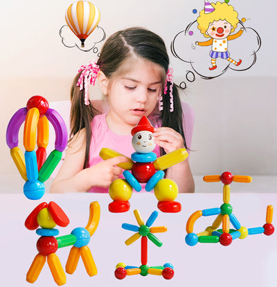 Juego de Construcción de Varillas Magnéticas | Juguete de Construcción Creativo para Niños - Bacha toys