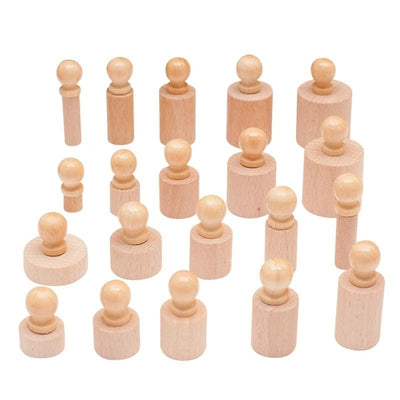 Cylindres à encastrements colorés Montessori