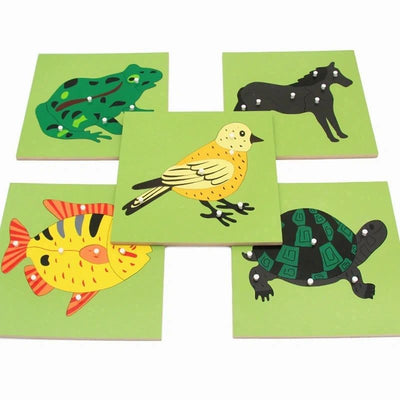 Puzles de animales Montessori Tortuga Pájaro Rana Caballo Pez Gallo Mariquita Mariposa Juguete educativo de madera para preescolar y jardín de infancia