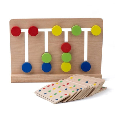 Jeu de labyrinthe logique Montessori en bois, jouet d'association de couleurs, puzzle d'entraînement cérébral.