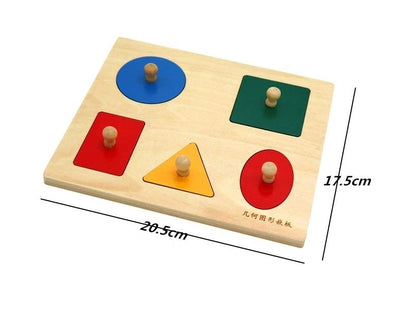 Planche de tri Montessori des 5 formes géométriques moyennes