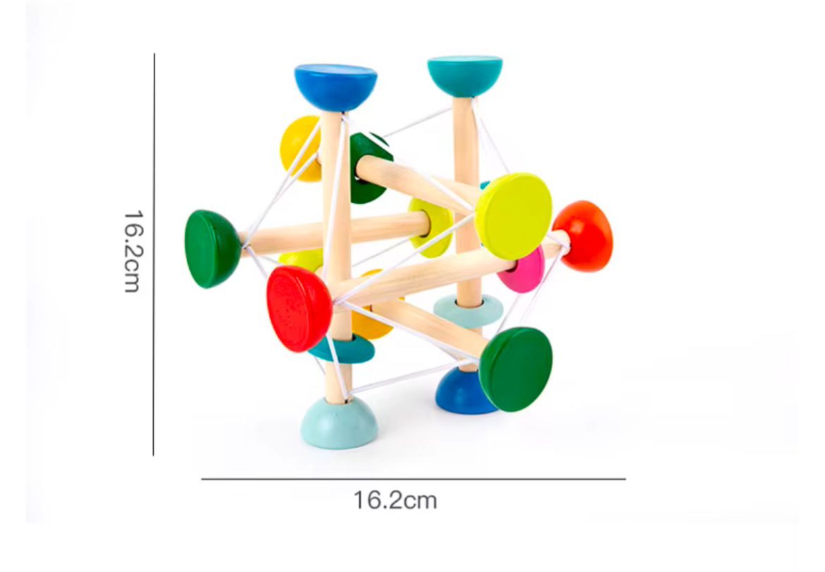 Hochet Skwish pour bébés | Jouet sensoriel | Jouet à exploration libre | Jouet de préhension pour bébés de 3 mois et plus
