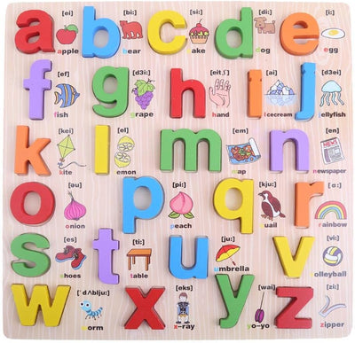 Petite planche abcde – Planche alphabet 3D avec image imprimée