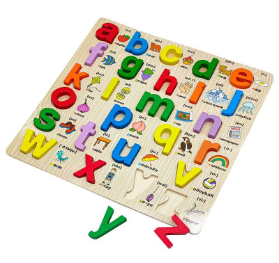 Petite planche abcde – Planche alphabet 3D avec image imprimée