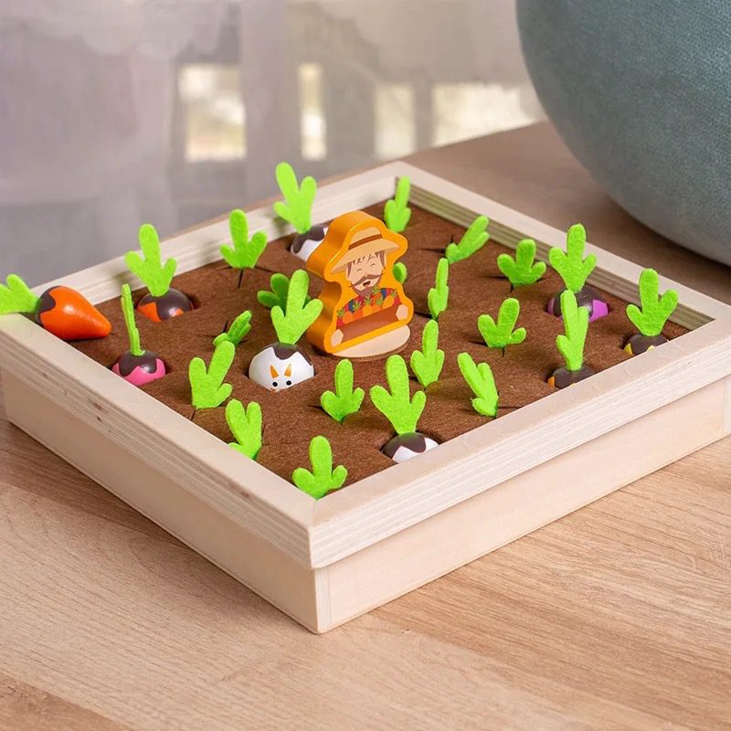 Juego de memoria de tirar zanahorias – Juguete para habilidades motrices finas y de emparejamiento
