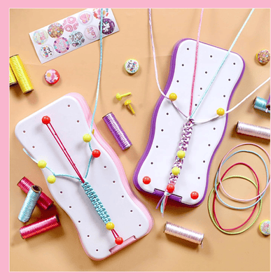 Craft Kids – Créatif & Éducatif – Kit de Fabrication de Bracelets Tricotés pour Enfants