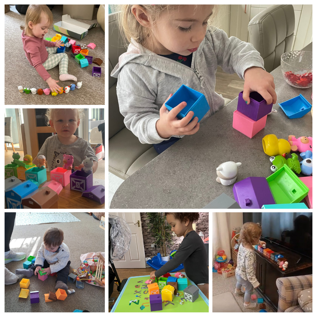 Juego de animales de granja Montessori Fidtoy para el aprendizaje de niños pequeños (20 piezas)