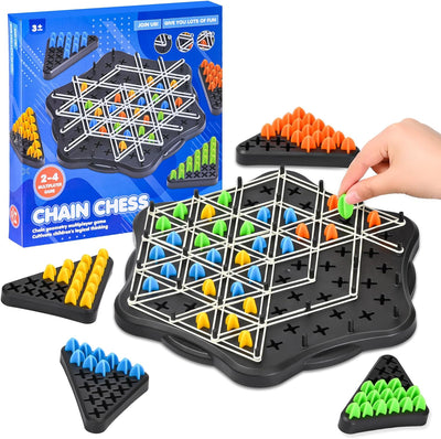 Fidtoy Chain Triangle Chess Family Strategy Game for Kids