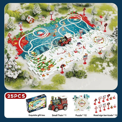 DIY Xmas Train Track™ - Bouw je eigen kerstwonderland - Kerst Trein puzzel