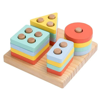 Boîte à formes 4 en 1 en bois de qualité supérieure