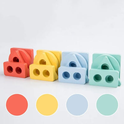 Boîte à formes 4 en 1 en bois de qualité supérieure