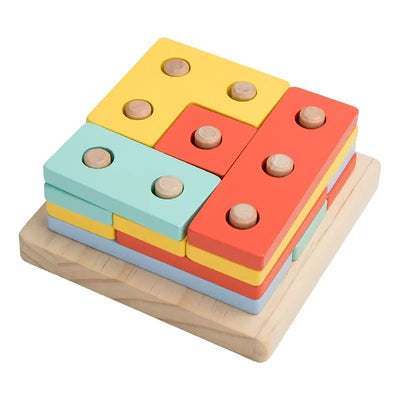 Boîte à formes 4 en 1 en bois de qualité supérieure