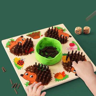 Hedgehog Math Game (Addition and Subtraction) - Wooden Math Toy for Toddlers and Preschoolers