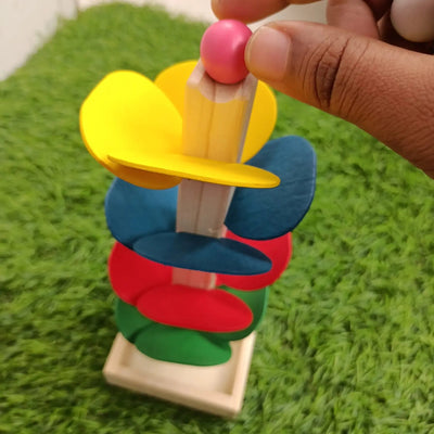Jeu de billes en bois Goli – Jeu de billes fleuri