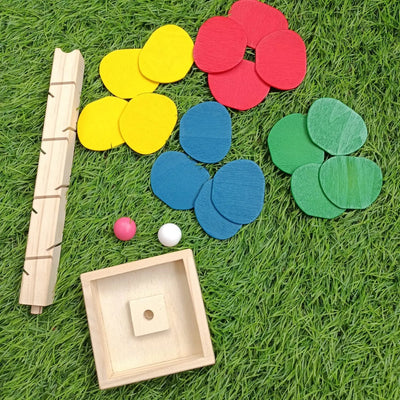 Jeu de billes en bois Goli – Jeu de billes fleuri