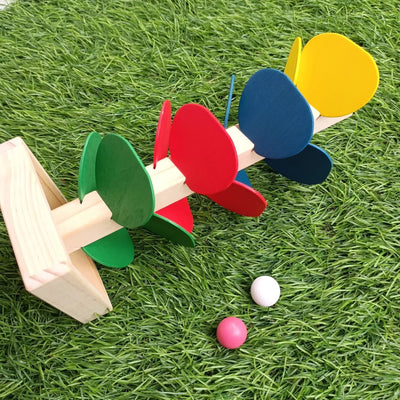 Jeu de billes en bois Goli – Jeu de billes fleuri