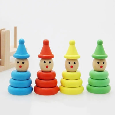 Jouet d'équilibre en bois "Tour du clown"