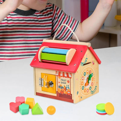 Maison Éducative Multifonctionnelle en Bois avec Activités