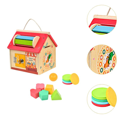 Maison Éducative Multifonctionnelle en Bois avec Activités