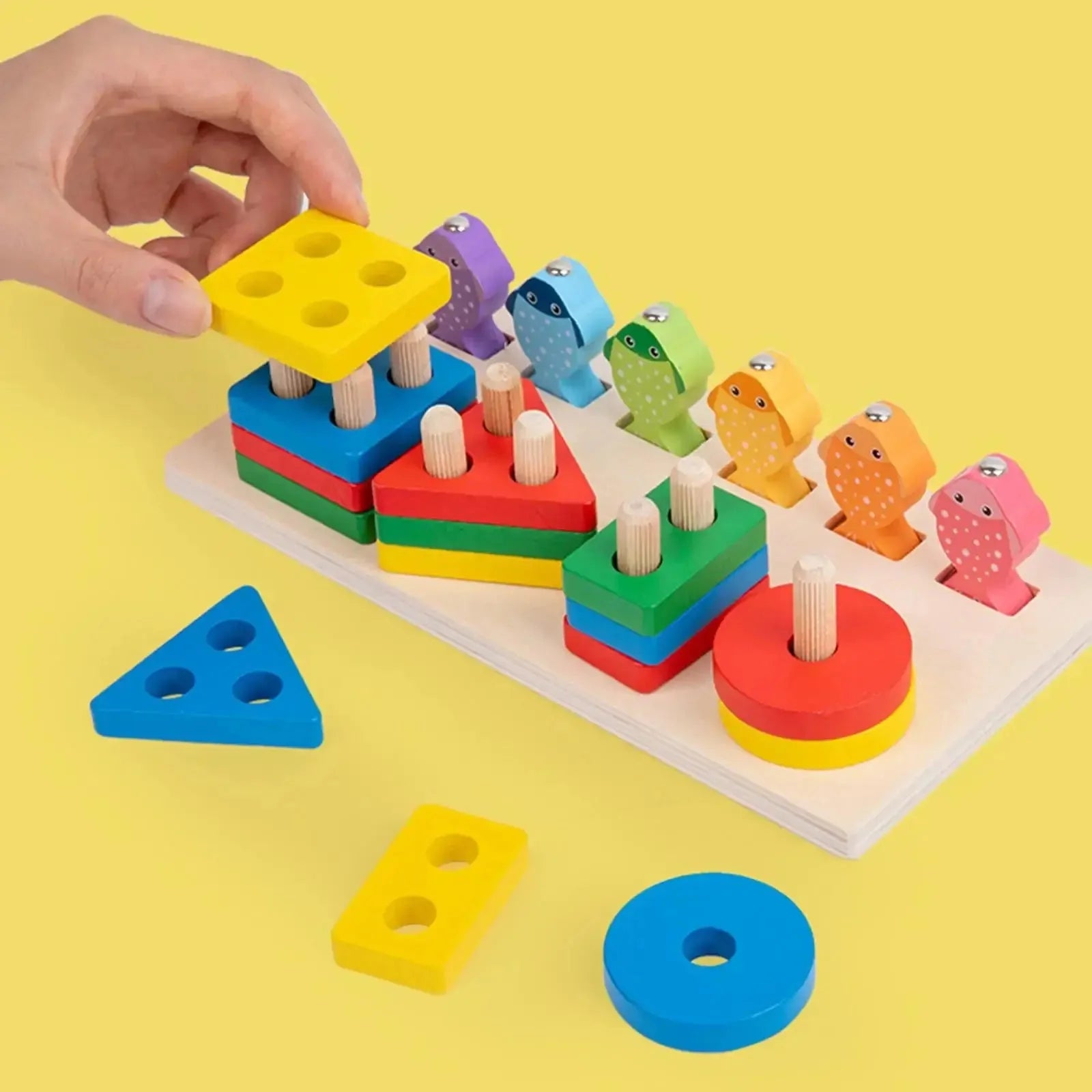 Wooden Fishing Column Educational Toy – Eco-Friendly & Skill-Building