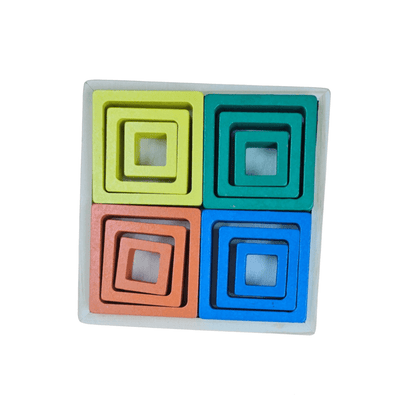 Puzle de bloques geométricos de madera 1 juego Diseño aleatorio