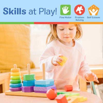 Wooden Geometric Stacker (Melissa and Doug)