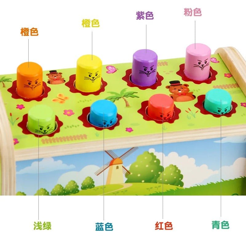Wooden Hammer Beats Game | 8 Peg Swinging Hamster
