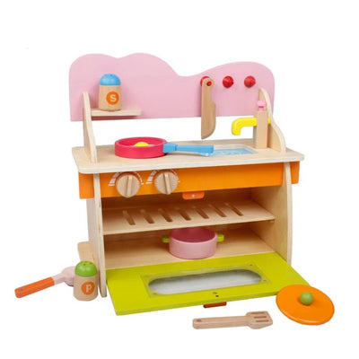 Cocina pequeña de madera
