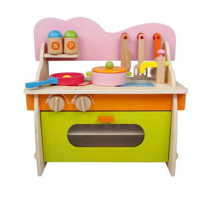 Cocina pequeña de madera