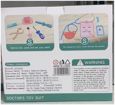 Botiquín de primeros auxilios de madera Kit de médico