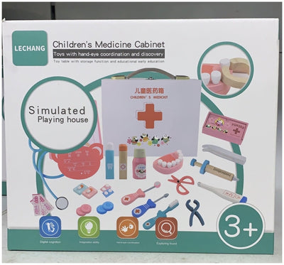 Botiquín de primeros auxilios de madera Kit de médico