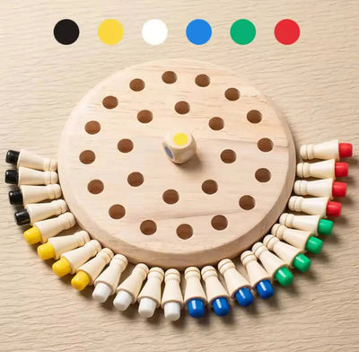 Jeu d'échecs en bois Memory Match Stick - Jouet éducatif pour garçons et filles