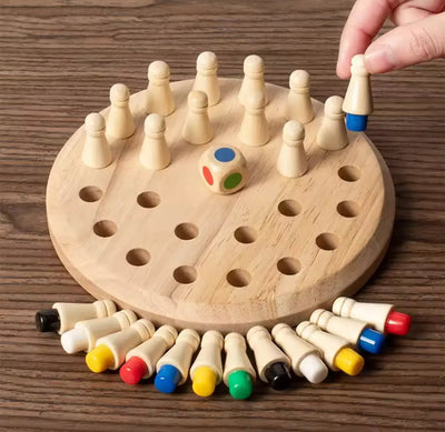Jeu d'échecs en bois Memory Match Stick - Jouet éducatif pour garçons et filles