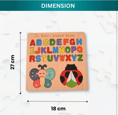 Tabla de madera Montessori abcd