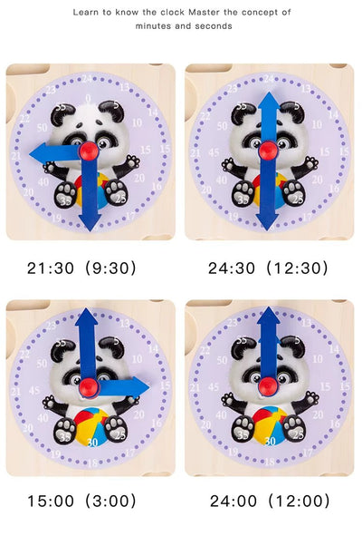 Wooden Number Counting Clock