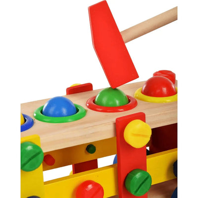 Wooden Screw Car Vehicle Hammer Ball, Trinkets & More - 2 in 1 DIY Screw Car Vehicle Hammer Ball