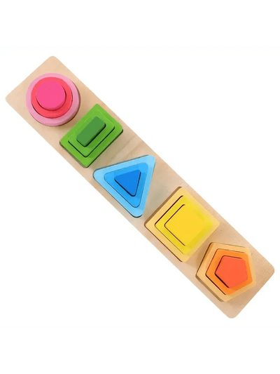 Wooden Sorting And Stacking Toys, Shapes stacker, Color Recognition Shape Sorting Gifts