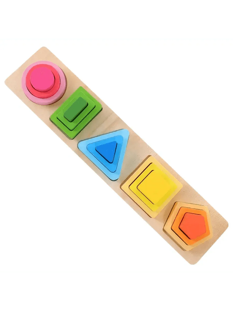 Wooden Sorting And Stacking Toys, Shapes stacker, Color Recognition Shape Sorting Gifts