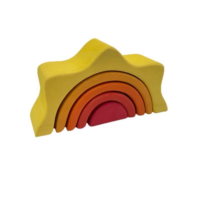 Jouet empilable en bois soleil