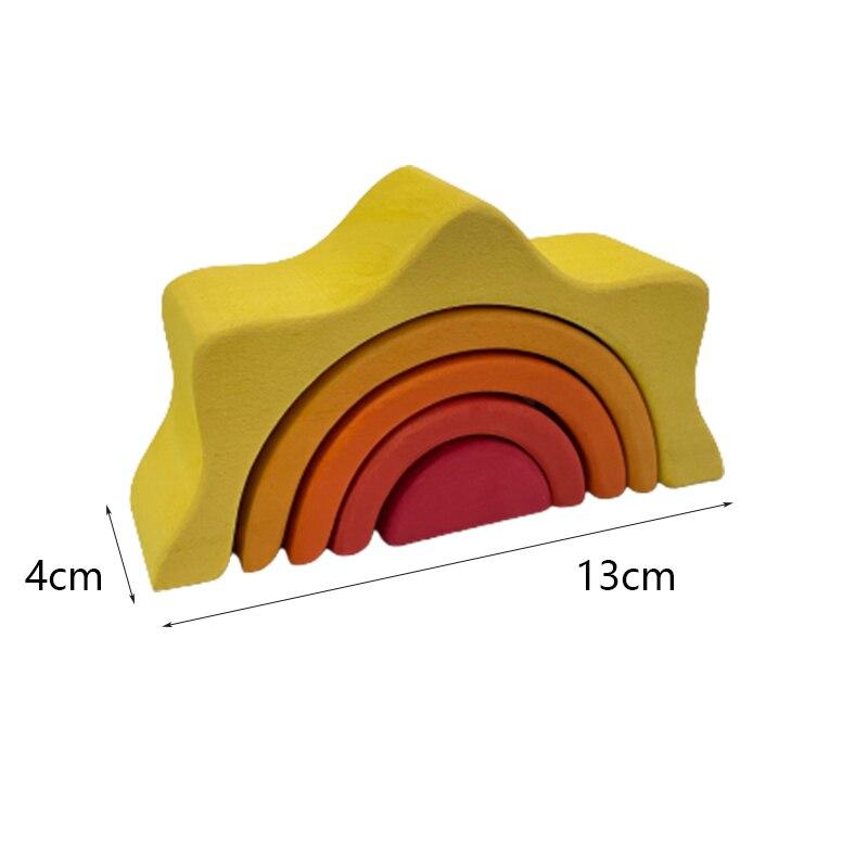 Jouet empilable en bois soleil