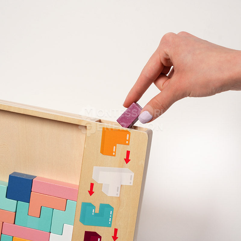 Tetris en bois Montessori