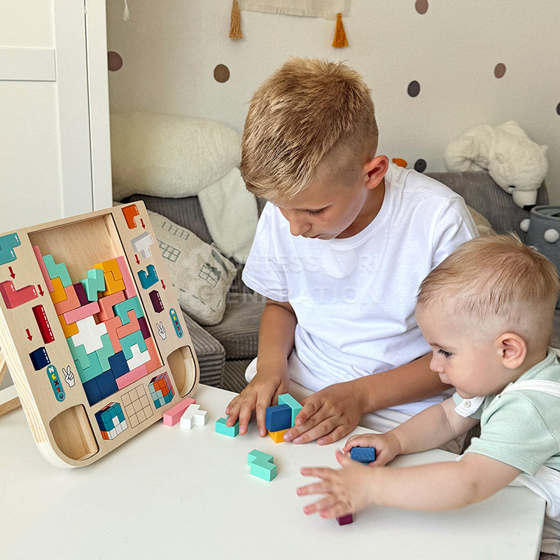 Tetris en bois Montessori