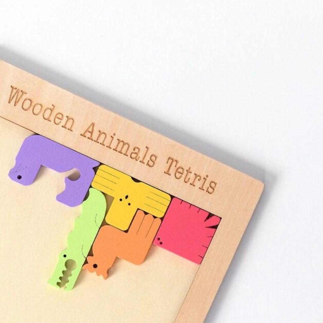Tetris de animales de madera